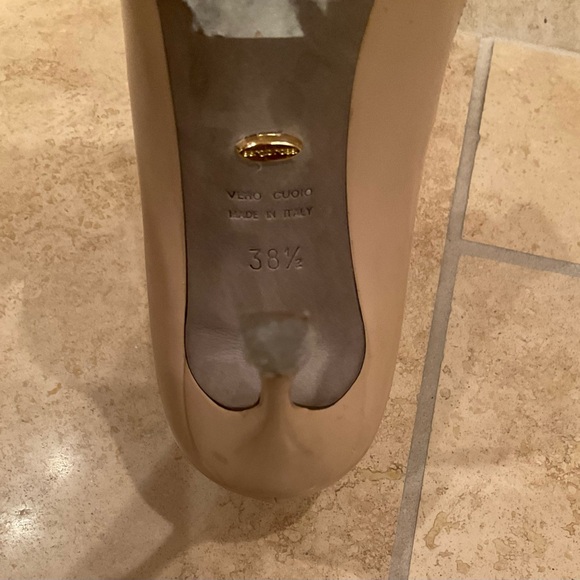 SERGIO ROSSI GODIVA TAN LEATHER STILETTOS SIZE 38.5 - Picture 4 of 4